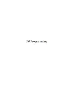 F# Programming